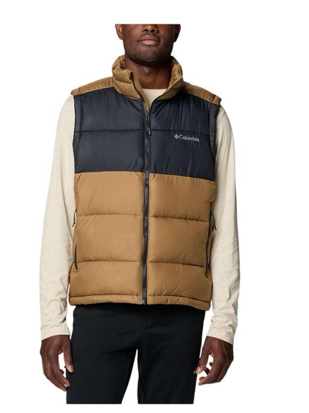 Columbia Men’s Two-Tone Puffer Vest - Black & Brown